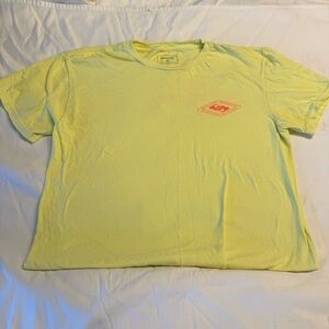 Quiksilver bright yellow logo tee, size Medium